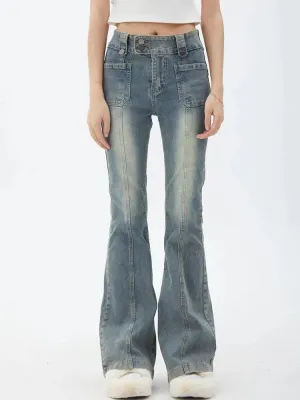 2024 Harajuku Streetwear Chic 2000s Tide Trousers Y2K Bell Bottom