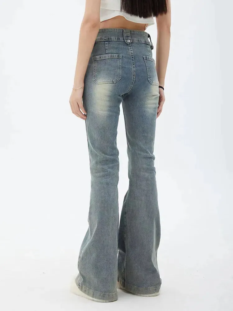 2024 Harajuku Streetwear Chic 2000s Tide Trousers Y2K Bell Bottom