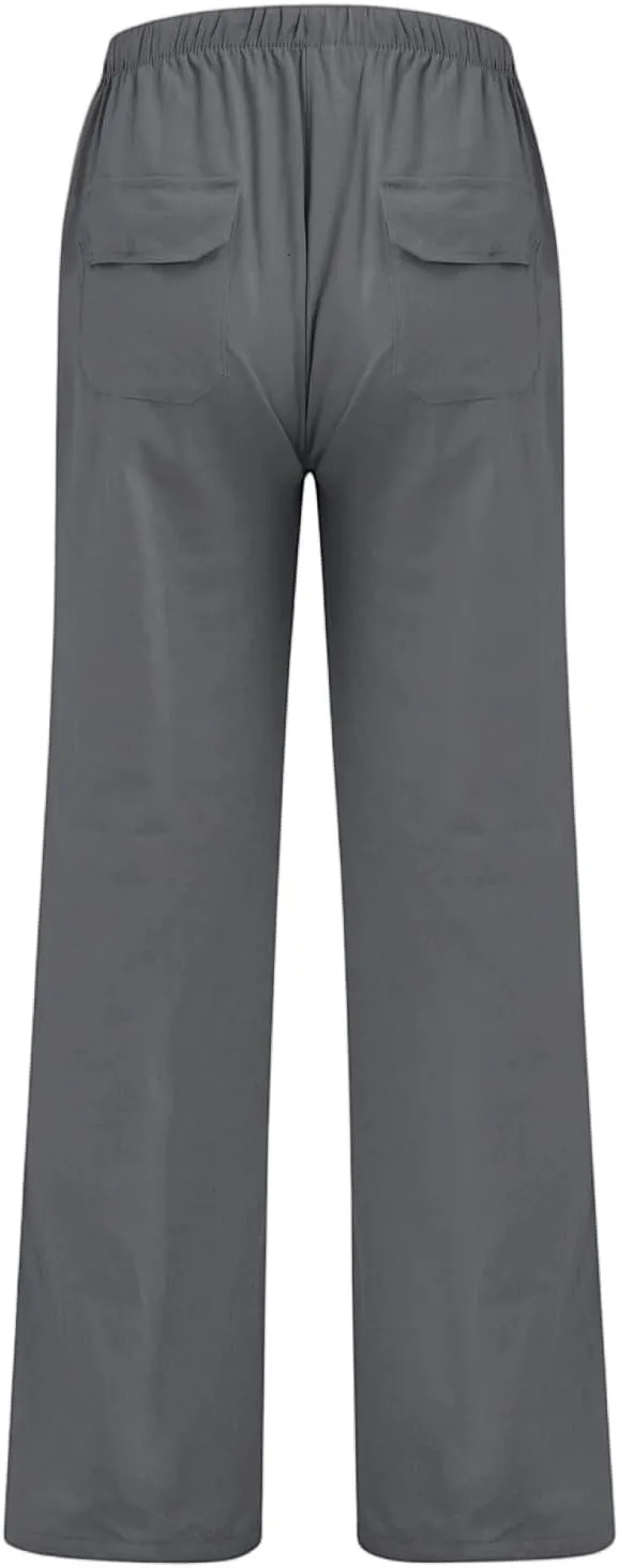 2025 Men's Summer Beach Pants Solid Color Comfortable Breathable Casual Daily Vacation Pants