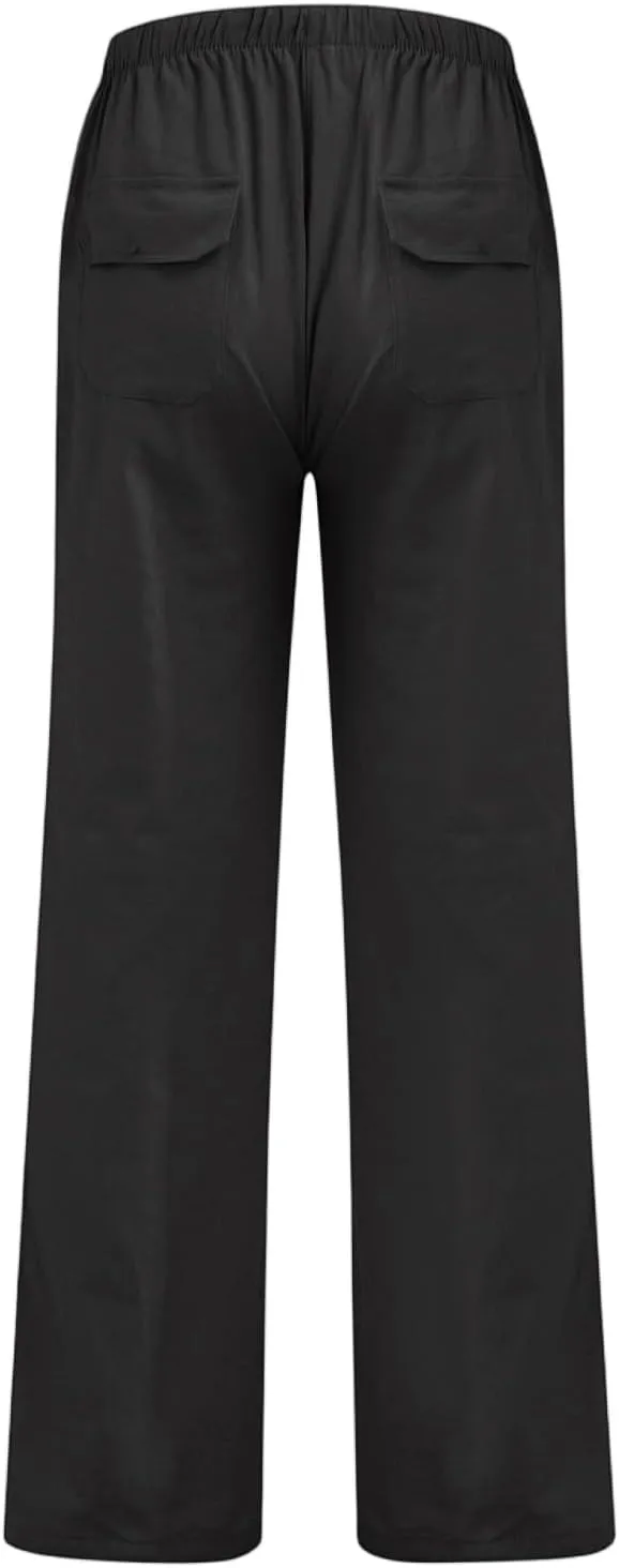 2025 Men's Summer Beach Pants Solid Color Comfortable Breathable Casual Daily Vacation Pants