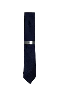 Alfani Mens Necktie Lunar Geo Print Solid Tie Blue
