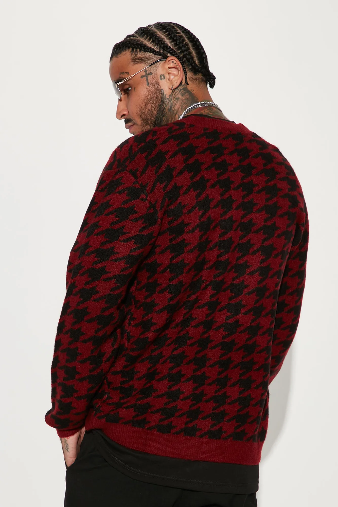 All Around Hound Cozy Cardigan - Black/Red
