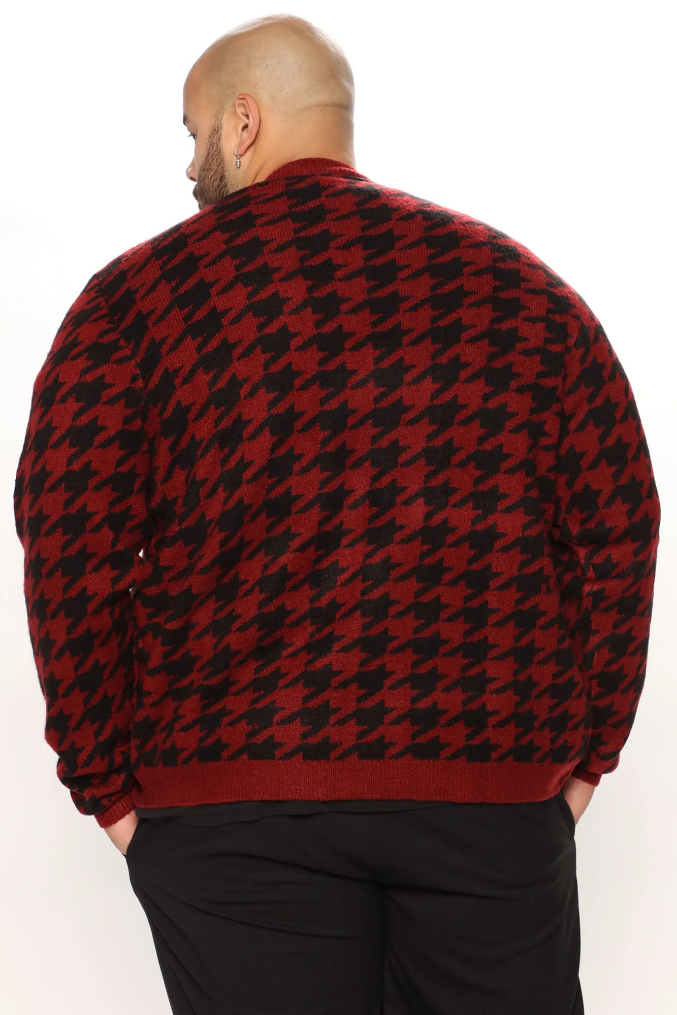 All Around Hound Cozy Cardigan - Black/Red