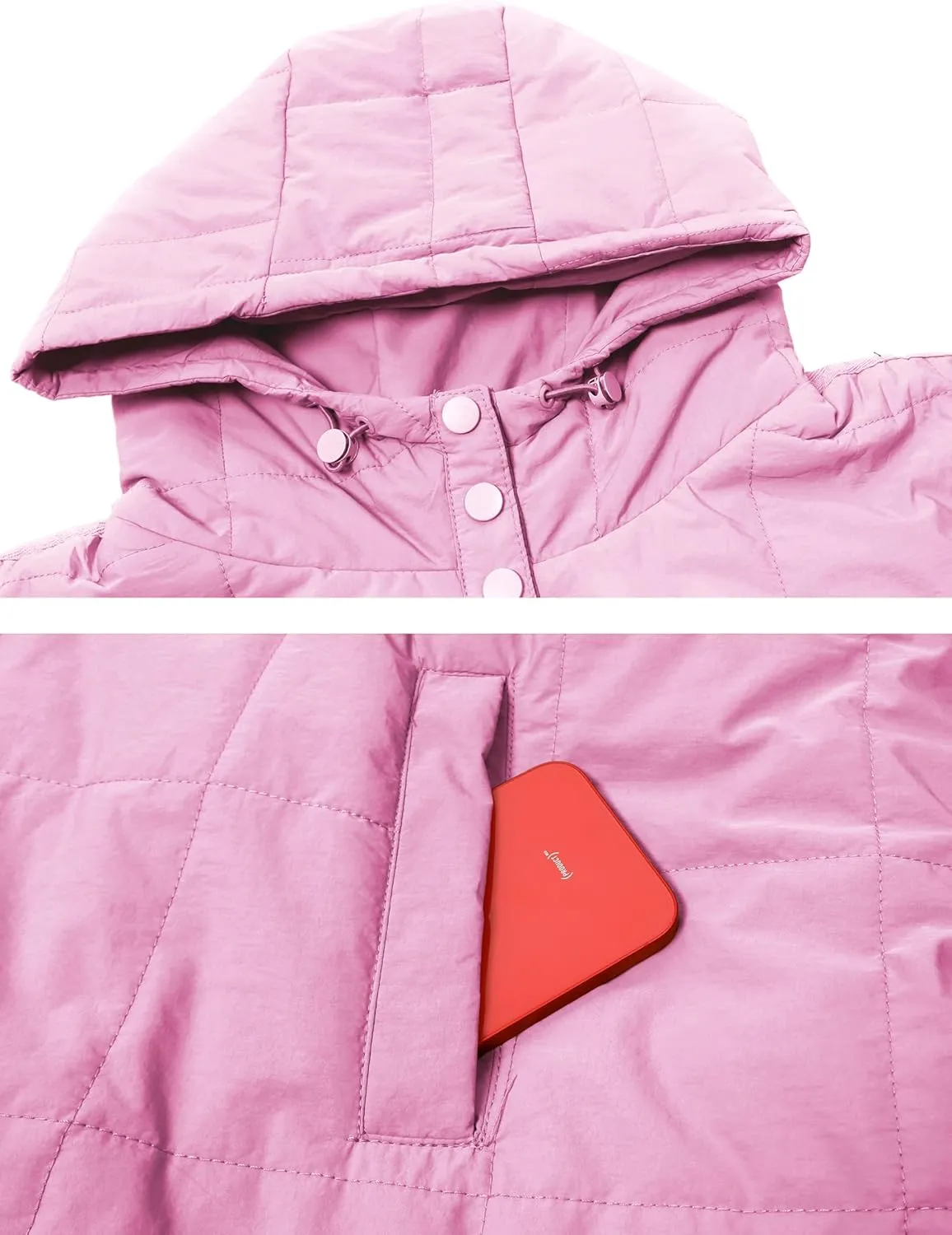 AMEBELLE Women's Oversized Hooded Puffer Jacket Quilted Jackets for Women Lightweight Winter Warm Padded Hoodies Coat