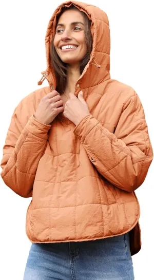AMEBELLE Women's Oversized Hooded Puffer Jacket Quilted Jackets for Women Lightweight Winter Warm Padded Hoodies Coat