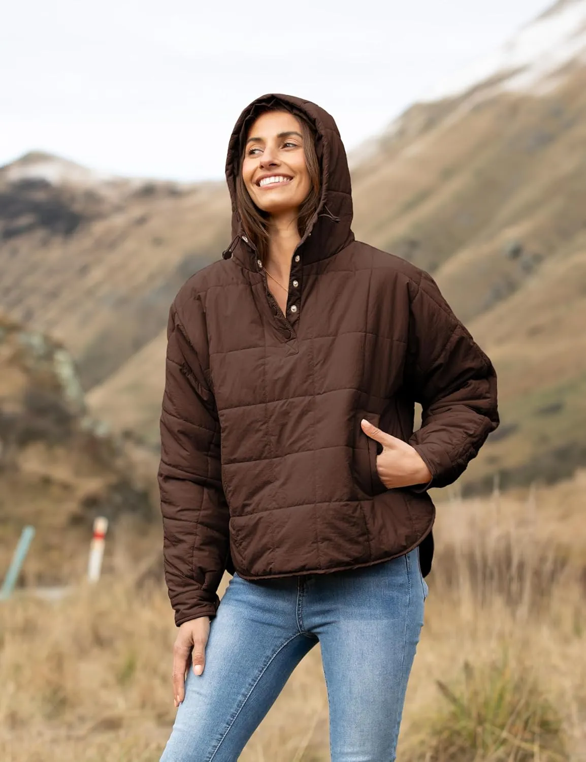 AMEBELLE Women's Oversized Hooded Puffer Jacket Quilted Jackets for Women Lightweight Winter Warm Padded Hoodies Coat