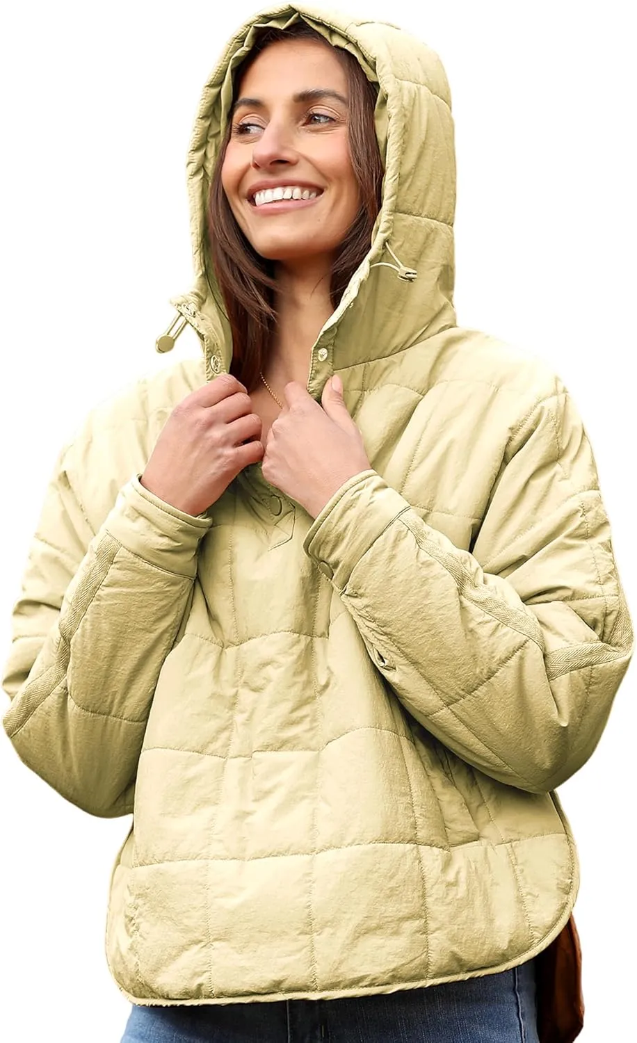 AMEBELLE Women's Oversized Hooded Puffer Jacket Quilted Jackets for Women Lightweight Winter Warm Padded Hoodies Coat