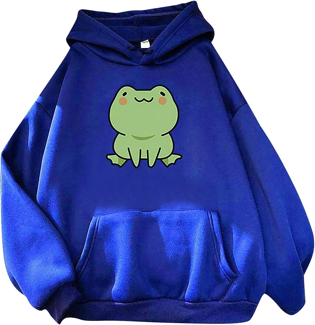 Attine Cute Frog Hoodie for Womens 2024 Long Sleeve Patchwork Sweatshirts Kawaii Frog Graphic Pullover with Pocket