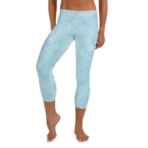 Baby Blue Beauty ~ Capri Leggings