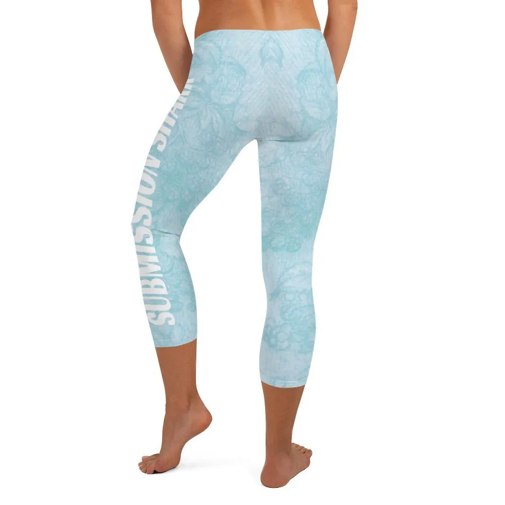 Baby Blue Beauty ~ Capri Leggings