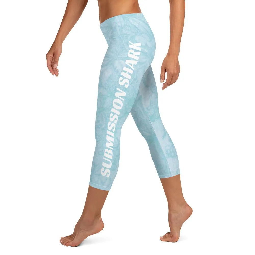Baby Blue Beauty ~ Capri Leggings