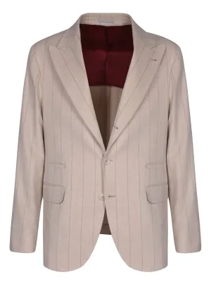 Beige Flannel Jacket