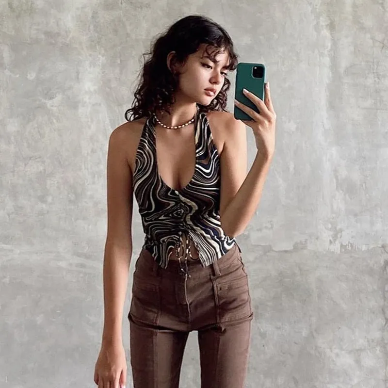 Bella's Vintage Mesh Crop Top