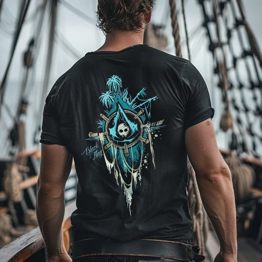 Black Flag Printed Men's T-shirt