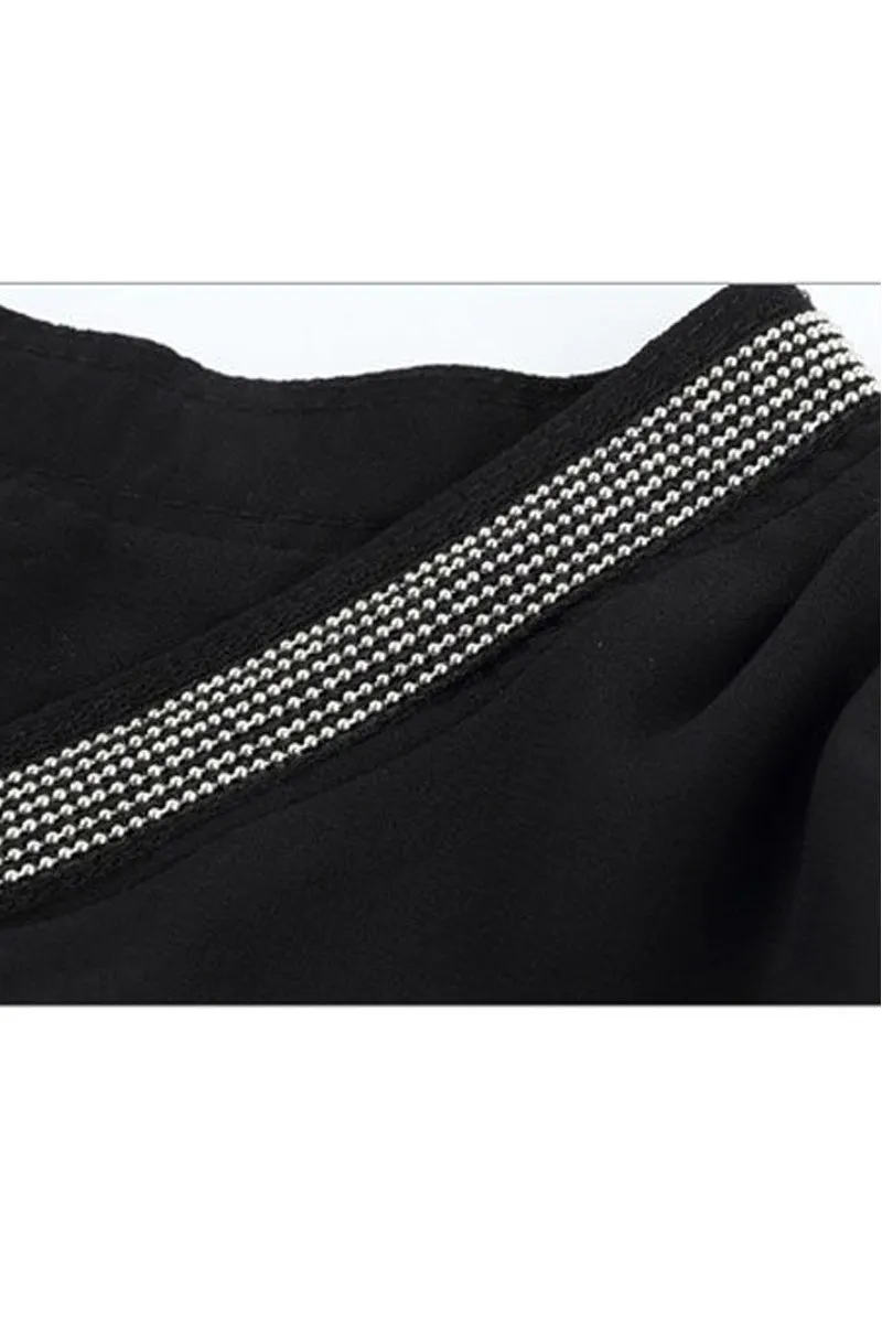 Black Long Sleeve Chiffon Shirt