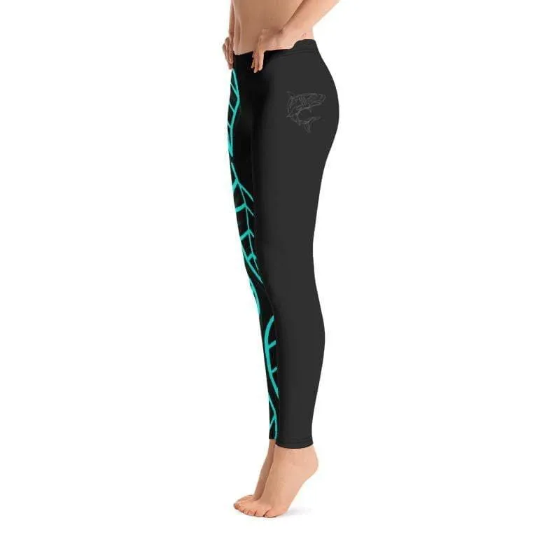 Blue Leaf ~ Full Guard Leggings