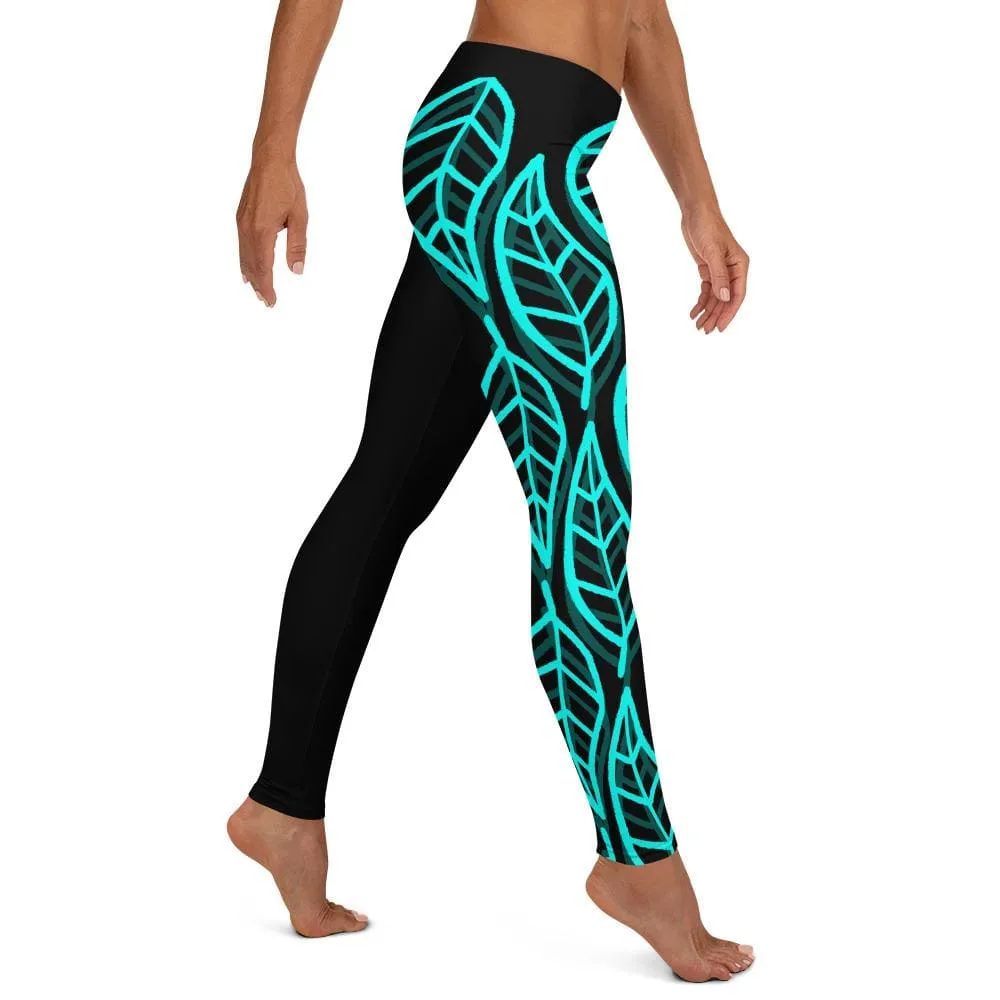 Blue Leaf ~ Full Guard Leggings