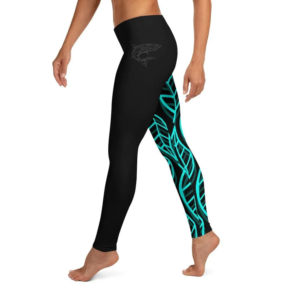 Blue Leaf ~ Full Guard Leggings
