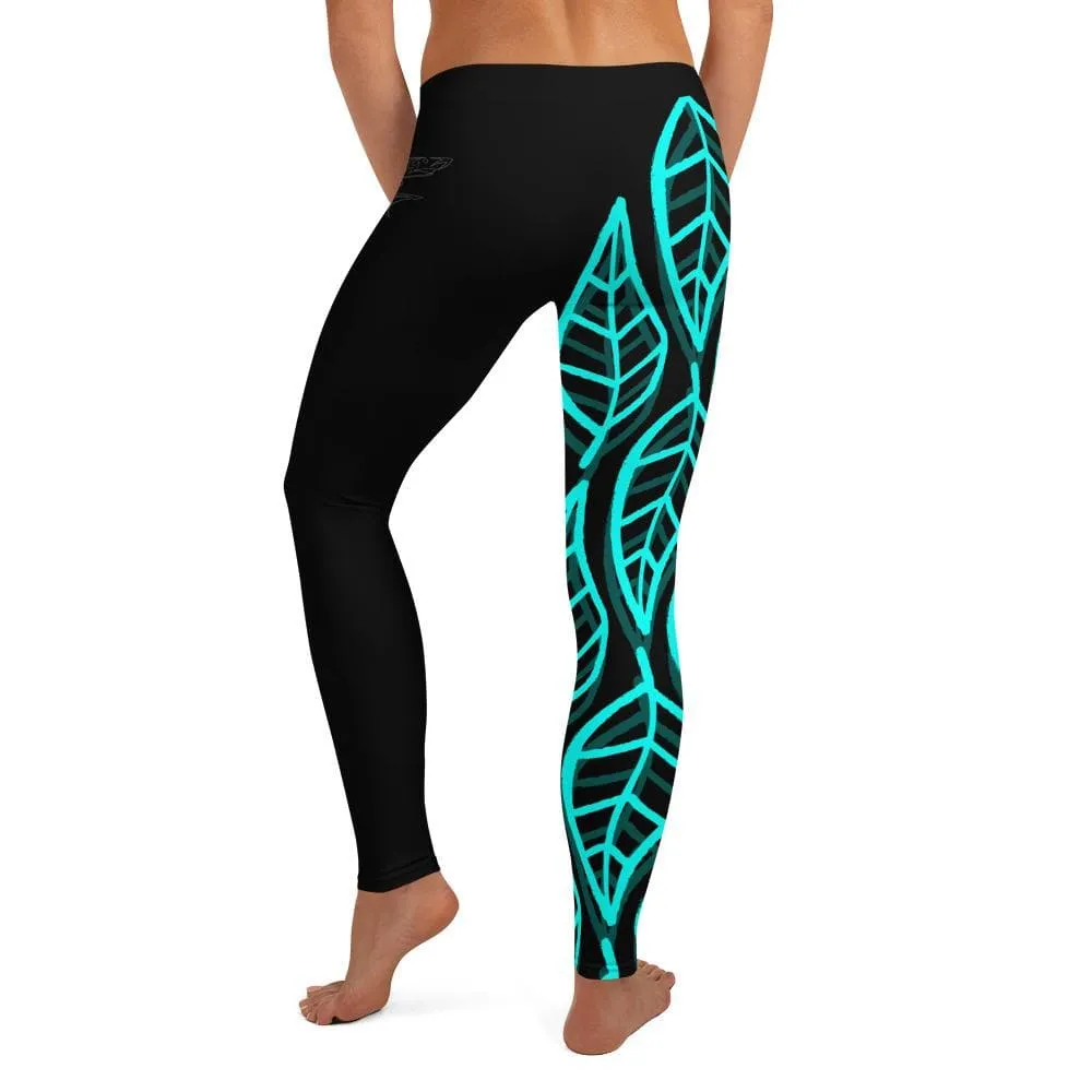 Blue Leaf ~ Full Guard Leggings