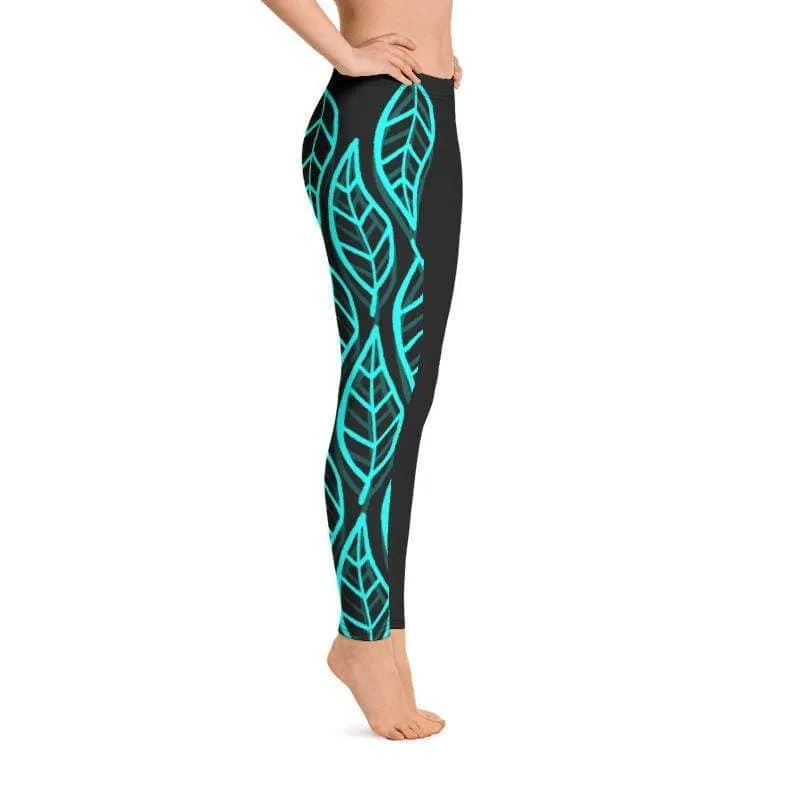 Blue Leaf ~ Full Guard Leggings