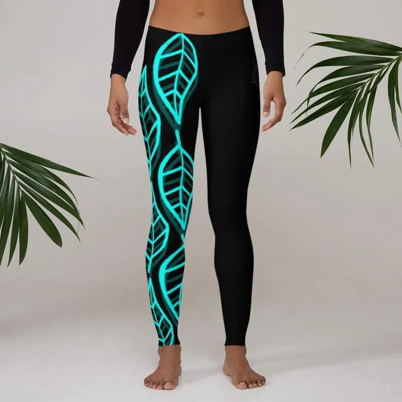 Blue Leaf ~ Full Guard Leggings