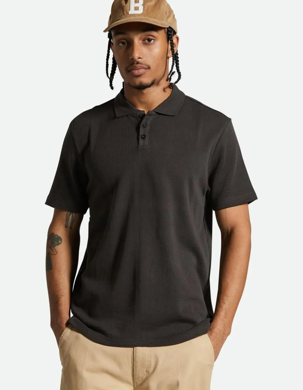 Brixton Waffle Polo Shirt, PARENT