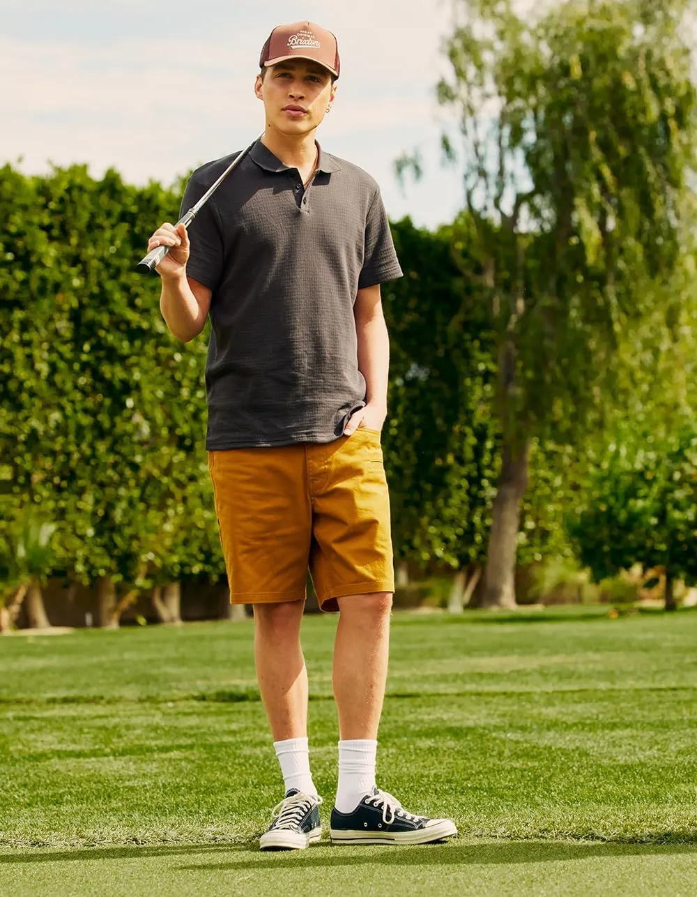 Brixton Waffle Polo Shirt, PARENT