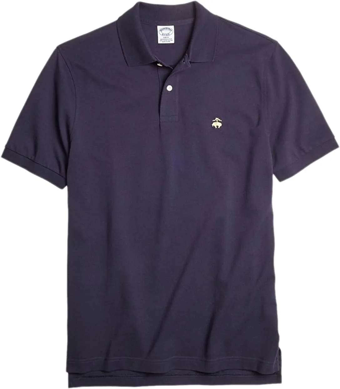 Brooks Brothers Men's Slim Fit Performance Pique Polo Shirt Navy Blue