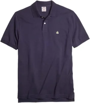 Brooks Brothers Men's Slim Fit Performance Pique Polo Shirt Navy Blue