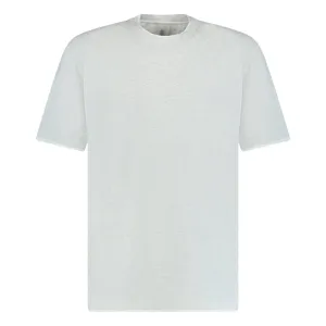 BRUNELLO CUCINELLI DOUBLE CREW NECK T-SHIRT GREY & WHITE