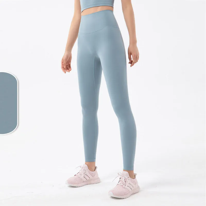 Brush Nude Felling Fabric High Waist Yoga Leggings