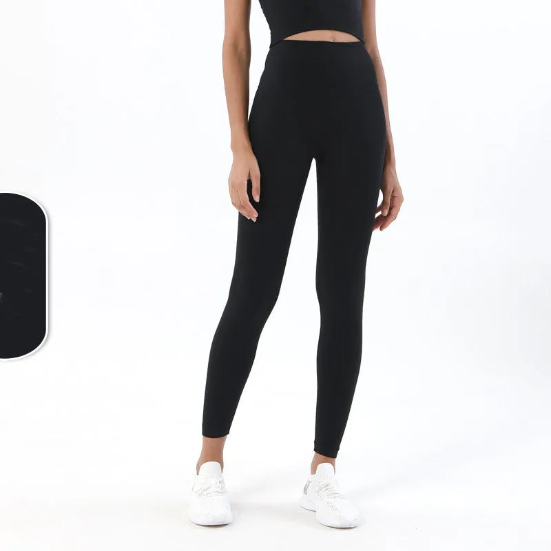 Brush Nude Felling Fabric High Waist Yoga Leggings