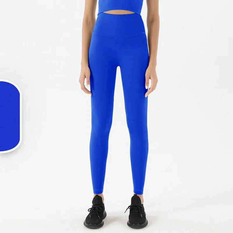 Brush Nude Felling Fabric High Waist Yoga Leggings