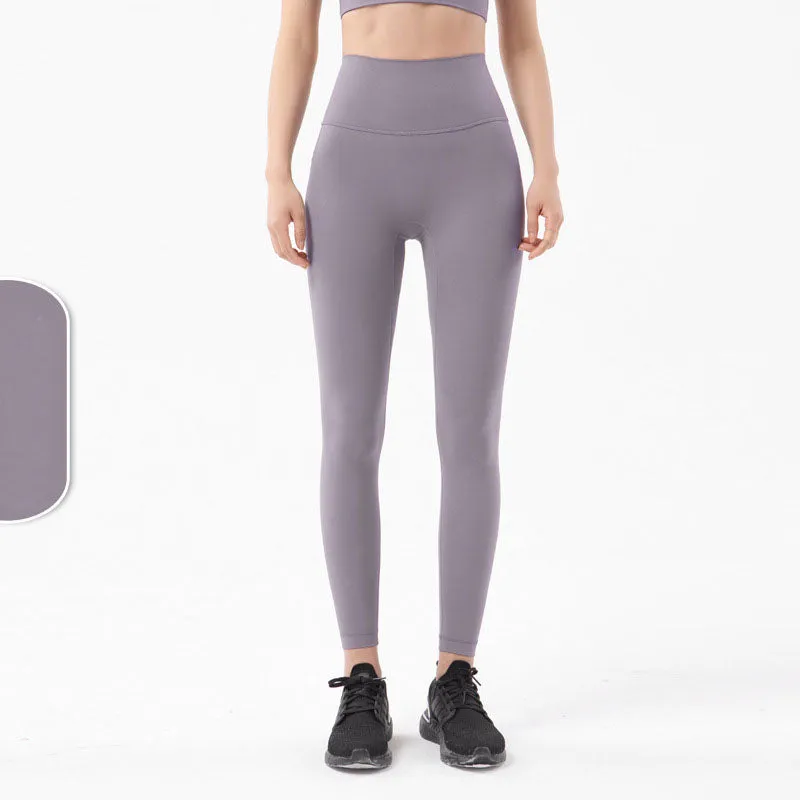 Brush Nude Felling Fabric High Waist Yoga Leggings