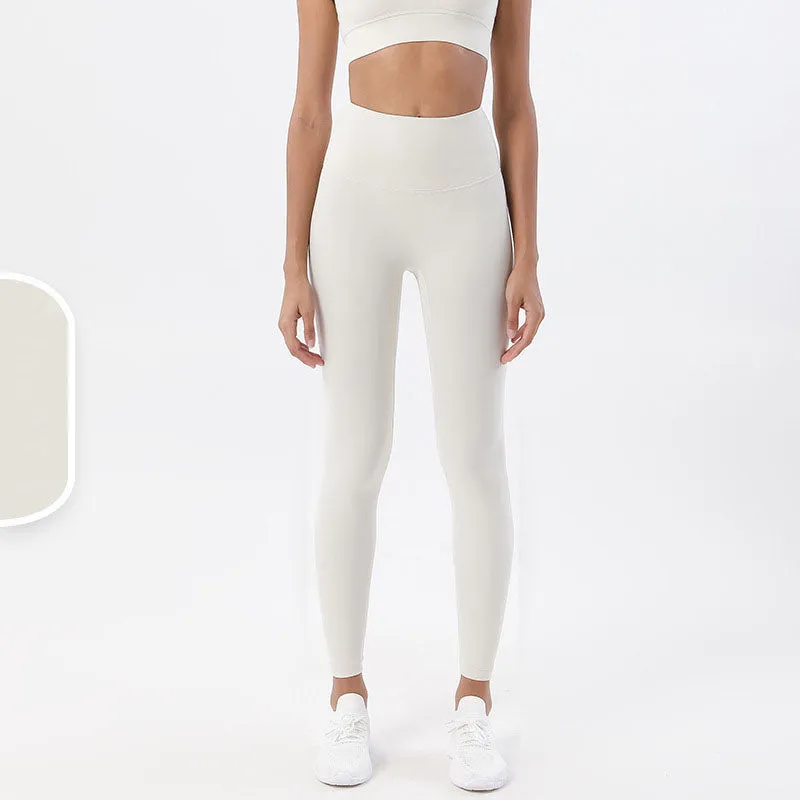 Brush Nude Felling Fabric High Waist Yoga Leggings
