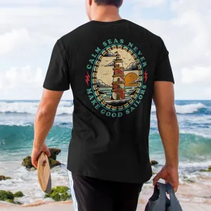 Calm Seas Never Make Good Sailors Printed Men's T-shirt