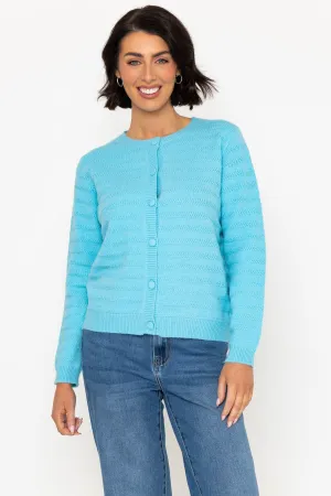 Cashmere Blend Cardigan in Blue