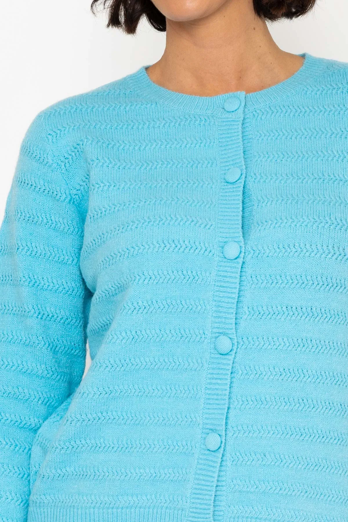 Cashmere Blend Cardigan in Blue