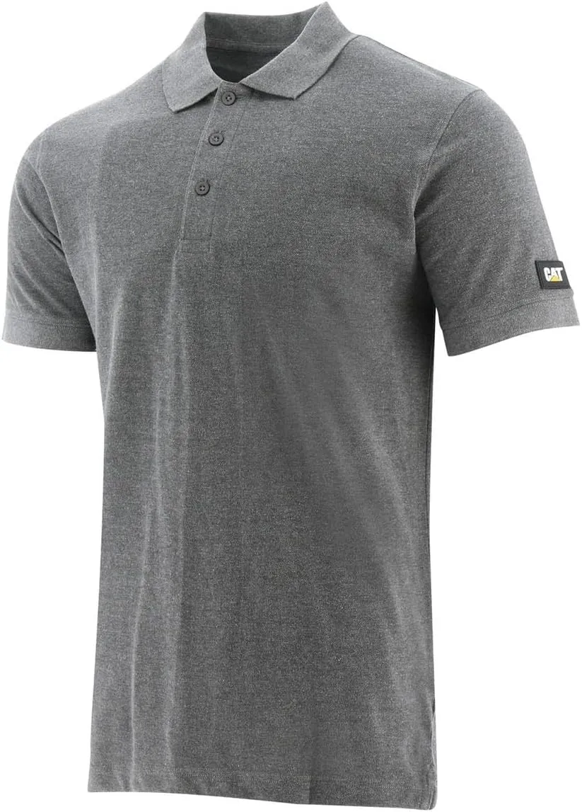 CAT Caterpillar Essentials Polo Shirt Dark Heather Grey X-Large Dark Heather Grey