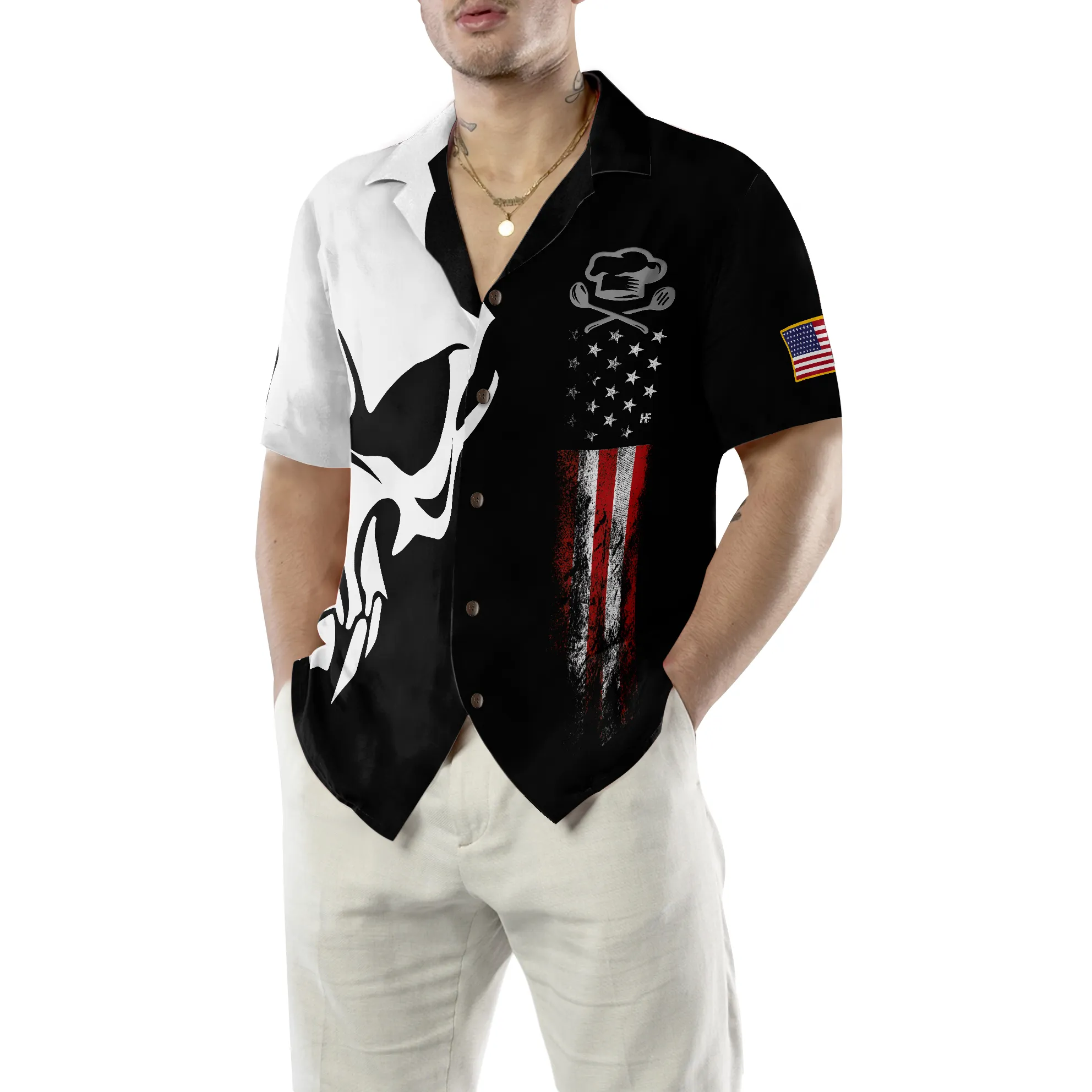 Chef Proud Skull Hawaiian Shirt, If You Think You Can Do My Job Please Step Up Or Keep Your educated Opinions To Yourself Hawaiian Shirt Best Gift For Chef, Friend, Family