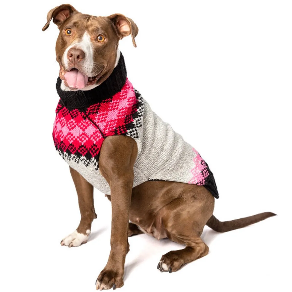 Chilly Dog Sweaters Pink Diamonds Sweater