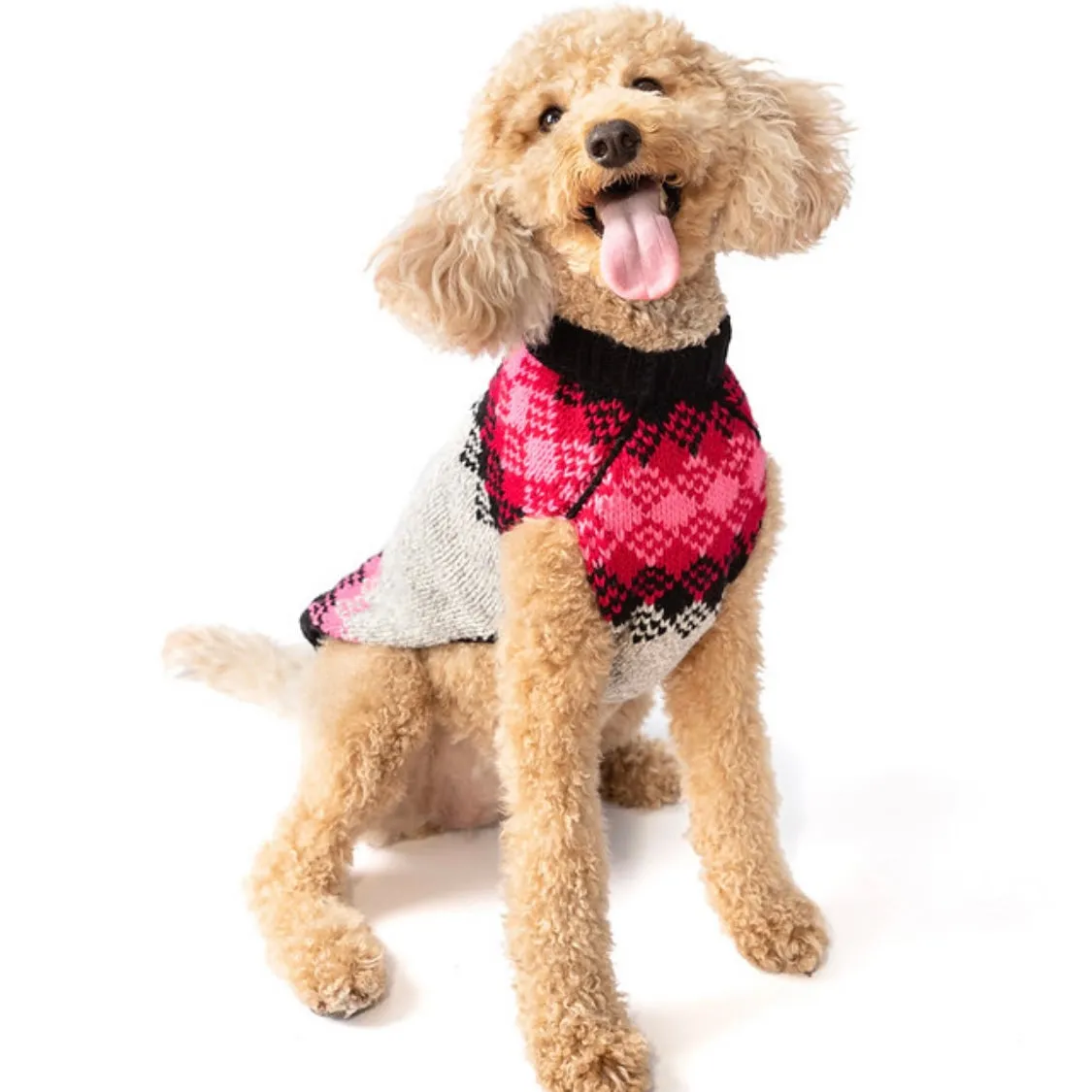 Chilly Dog Sweaters Pink Diamonds Sweater