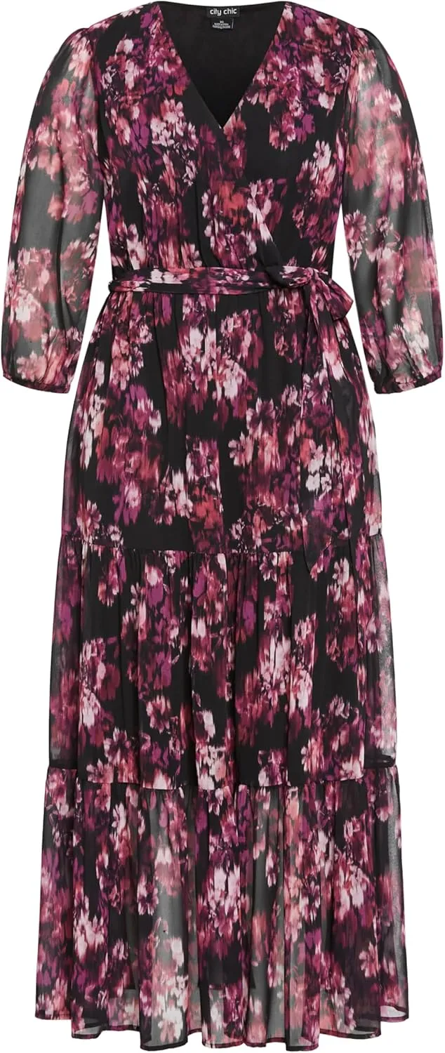 City Chic Women's Monique Print Maxi Dress