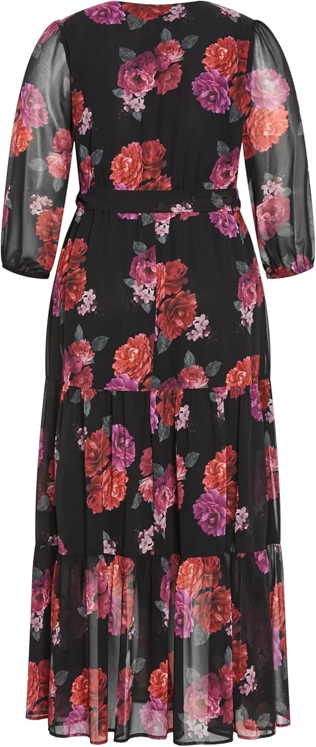 City Chic Women's Monique Print Maxi Dress
