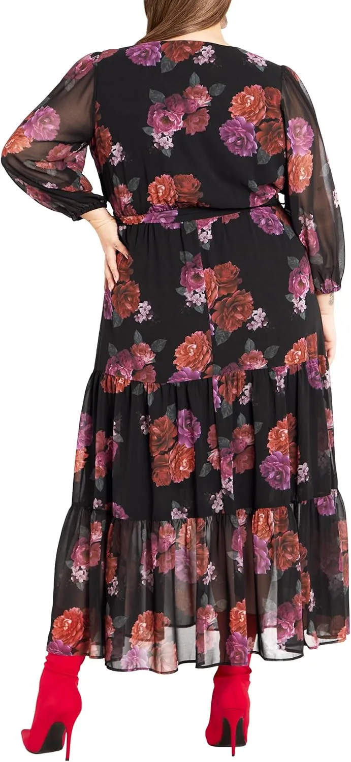 City Chic Women's Monique Print Maxi Dress
