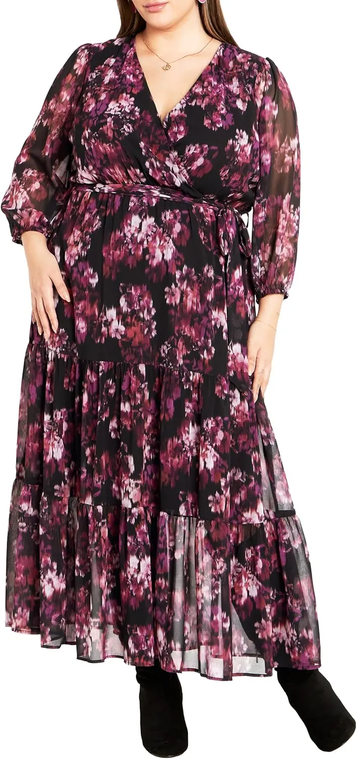 City Chic Women's Monique Print Maxi Dress