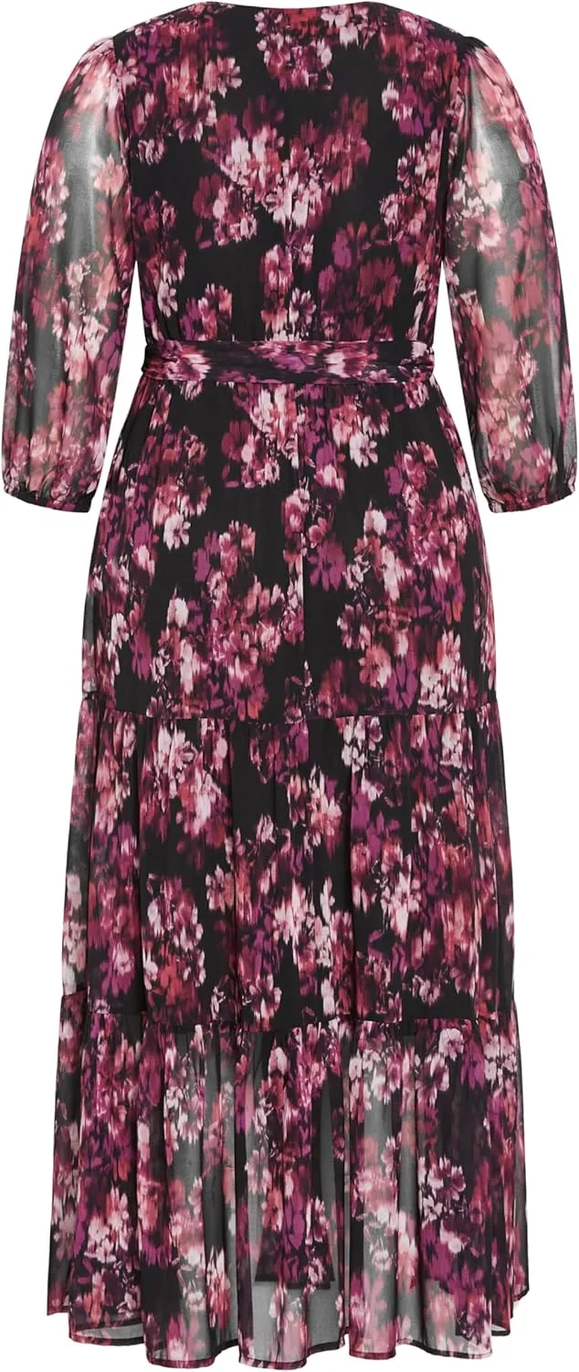 City Chic Women's Monique Print Maxi Dress