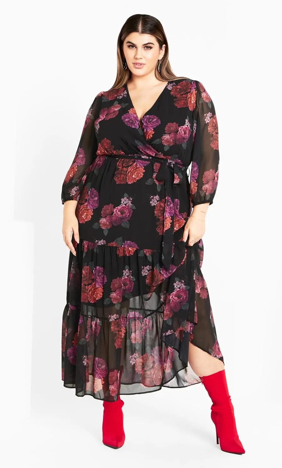 City Chic Women's Monique Print Maxi Dress