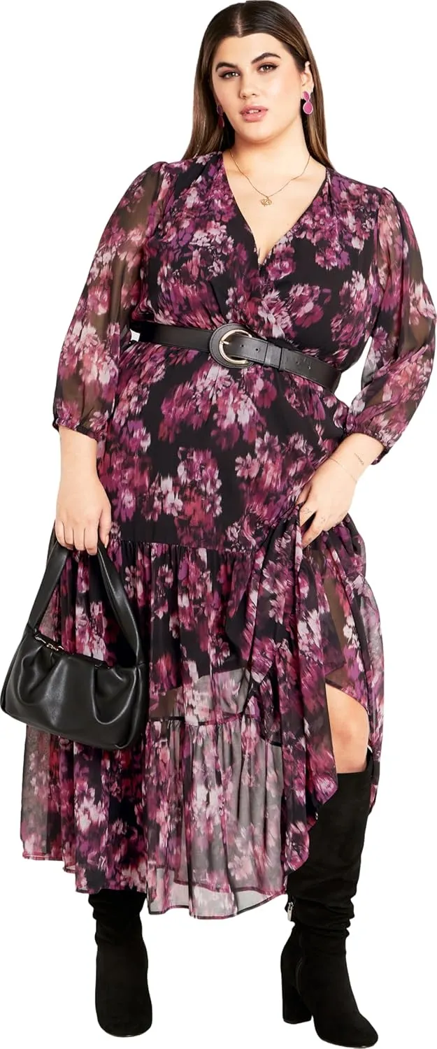 City Chic Women's Monique Print Maxi Dress