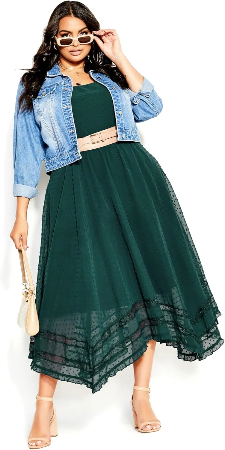 City Chic Women's Plus Size Dress-Flirty Nature